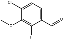 4-クロロ-2-フルオロ-3-メトキシベンズアルデヒド 化学構造式