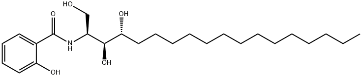 水杨酰植物鞘氨醇 结构式