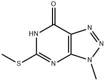 3,6-二氢-3-甲基-5-(甲硫基)-7H-1,2,3-三唑并[4,5-D]嘧啶-7-酮 结构式