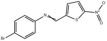 (4-bromophenyl)[(5-nitro-2-thienyl)methylene]amine 结构式
