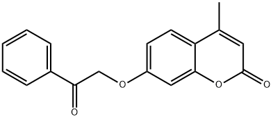 2H-1-Benzopyran-2-one, 4-methyl-7-(2-oxo-2-phenylethoxy)- Structure