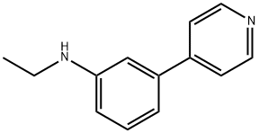 N-乙基-3-(4-吡啶基)苯胺 结构式