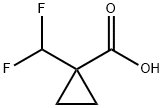 1-(difluoromethyl)cyclopropanecarboxylic acid 结构式