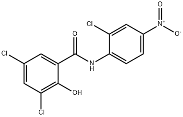3,5-dichloro-N-(2-chloro-4-nitrophenyl)-2-hydroxybenzamide, 16739-21-2, 结构式