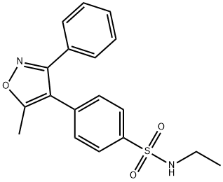 ethyl 4-(5-methyl-3-phenylisoxazol-4-yl)benzenesulfonate Structure