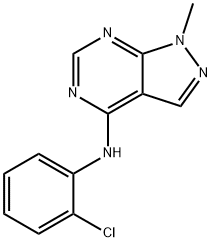 1H-Pyrazolo[3,4-d]pyrimidin-4-amine,N-(2-chlorophenyl)-1-methyl- 结构式