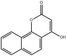 4-羟基-2H-苯并[H]色烯-2-酮 结构式