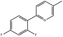 2-(2,4-Difluorophenyl)-5-methylpyridine, 95% Struktur