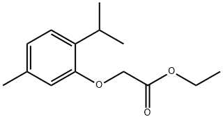 Acetic acid, [5-methyl-2-(1-methylethyl)phenoxy]-, ethyl ester 结构式