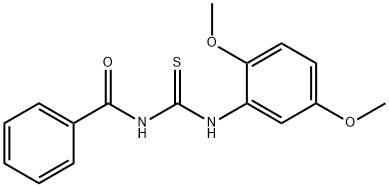 N-[(2,5-dimethoxyphenyl)carbamothioyl]benzamide 结构式