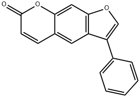 7H-Furo[3,2-g][1]benzopyran-7-one, 3-phenyl- Structure