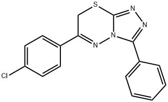 6-(4-chlorophenyl)-3-phenyl-7H-[1,2,4]triazolo[3,4-b][1,3,4]thiadiazine 结构式