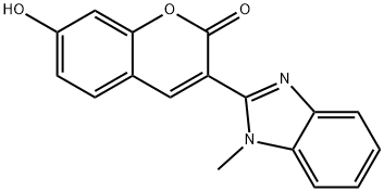 7-hydroxy-3-(1-methyl-1H-benzo[d]imidazol-2-yl)-2H-chromen-2-one Structure