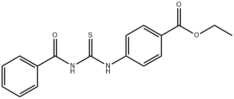 Benzoic acid,4-[[(benzoylamino)thioxomethyl]amino]-, ethyl ester Structure