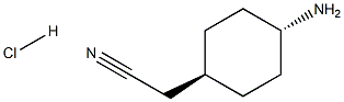 2-[trans-4-aminocyclohexyl]acetonitrile hydrochloride Structure