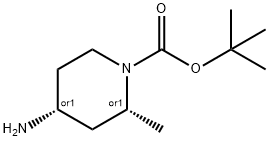 RAC-(2S,4S)-4-アミノ-2-メチル-1-ピペリジンカルボン酸TERT-ブチル 化学構造式