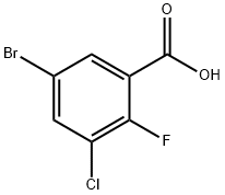 5-Bromo-3-chloro-2-fluorobenzoic acid Struktur