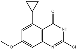 2-氯-5-环丙基-7-甲氧基喹唑啉-4-酮 结构式