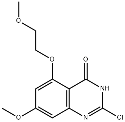 2-氯-7-甲氧基-5-(2-甲氧基乙氧基)喹唑啉-4-酮 结构式