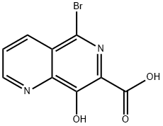 5-bromo-8-hydroxy-1,6-naphthyridine-7-carboxylic acid 结构式