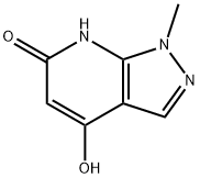 4-羟基-1-甲基-1,7-二氢-6H-吡唑并[3,4-B]吡啶-6-酮 结构式