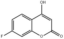 7-フルオロ-4-ヒドロキシクマリン 化学構造式