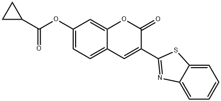 3-(1,3-benzothiazol-2-yl)-2-oxo-2H-chromen-7-yl cyclopropanecarboxylate 结构式