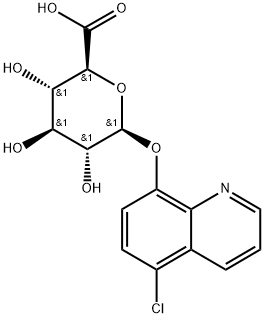 5-氯-8-喹啉基 BETA-D-吡喃葡糖苷酸 结构式