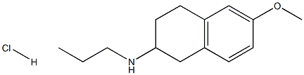 6-methoxy-N-propyl-2-aminotetraline hydrochloride 结构式