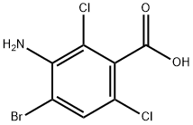 3-amino-4-bromo-2,6-dichlorobenzoic acid 结构式