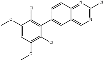 2-chloro-6-(2,6-dichloro-3,5-dimethoxyphenyl)quinazoline Struktur