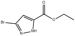 3-ブロモ-1H-ピラゾール-5-カルボン酸エチル 化学構造式
