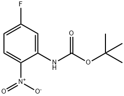 5-フルオロ-2-ニトロフェニルカルバミン酸TERT-ブチル 化学構造式