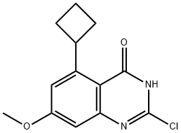 2-氯-5-环丁基-7-甲氧基喹唑啉-4-酮 结构式