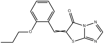 5-(2-propoxybenzylidene)[1,3]thiazolo[3,2-b][1,2,4]triazol-6(5H)-one 结构式