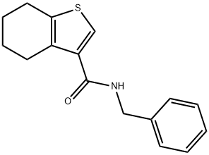 N-benzyl-4,5,6,7-tetrahydro-1-benzothiophene-3-carboxamide 结构式