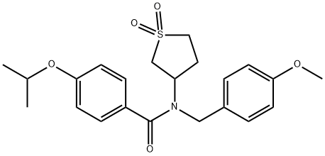 N-(1,1-dioxidotetrahydrothiophen-3-yl)-N-(4-methoxybenzyl)-4-(propan-2-yloxy)benzamide|