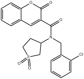 N-(2-chlorobenzyl)-N-(1,1-dioxidotetrahydrothiophen-3-yl)-2-oxo-2H-chromene-3-carboxamide Structure