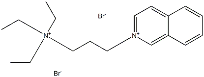 triethyl(3-isoquinolin-2-ium-2-ylpropyl)azanium,dibromide Structure