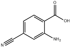 2-氨基-4-氰基苯甲酸 结构式