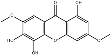 1,5,6-TRIHYDROXY-3,7-DIMETHOXYXANTHONE 结构式