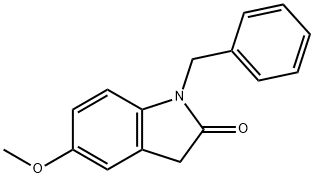 1-benzyl-5-methoxy-2,3-dihydro-1H-indol-2-one, 65836-82-0, 结构式