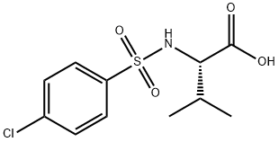 (2S)-2-(4-chlorobenzenesulfonamido)-3-methylbutanoic acid 结构式