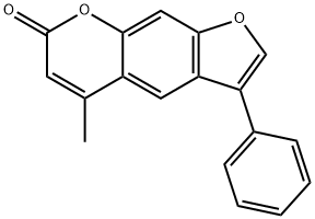 5-methyl-3-phenyl-7H-furo[3,2-g]chromen-7-one Structure