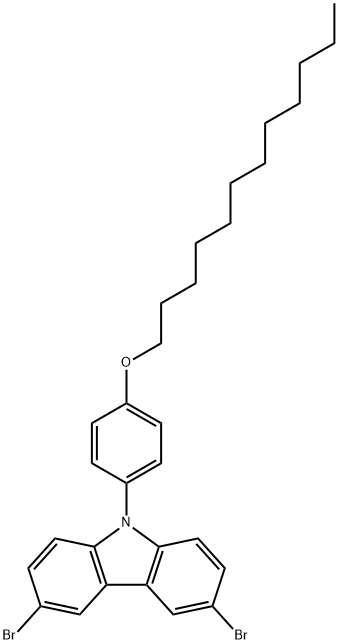 9H-Carbazole, 3,6-dibromo-9-[4-(dodecyloxy)phenyl]- Structure