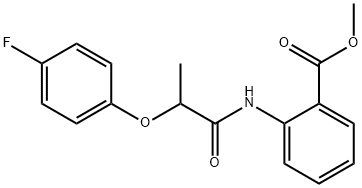 methyl 2-{[2-(4-fluorophenoxy)propanoyl]amino}benzoate 结构式