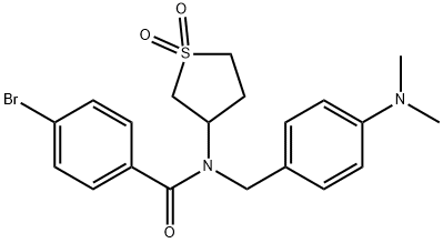 4-bromo-N-[4-(dimethylamino)benzyl]-N-(1,1-dioxidotetrahydro-3-thienyl)benzamide 结构式