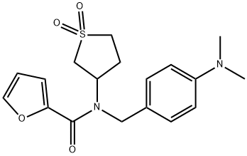 N-[4-(dimethylamino)benzyl]-N-(1,1-dioxidotetrahydro-3-thienyl)-2-furamide 结构式