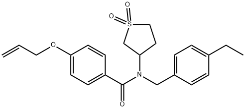 4-(allyloxy)-N-(1,1-dioxidotetrahydro-3-thienyl)-N-(4-ethylbenzyl)benzamide 结构式
