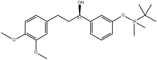 (R)-1-(3-(叔丁基二甲基甲硅烷基氧基)苯基)-3-(3,4-二甲氧基苯基)丙烷-1-醇, 1013621-67-4, 结构式